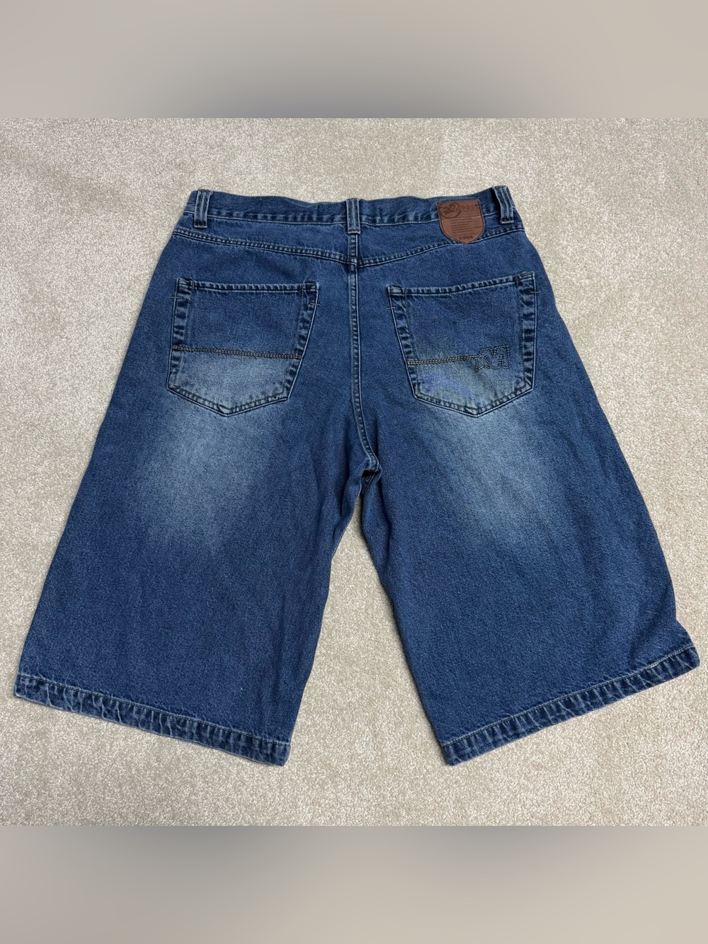 Vintage Mecca Denim Jean Shorts Men 38 Baggy Loose Jorts Y2K Skate Streetwear